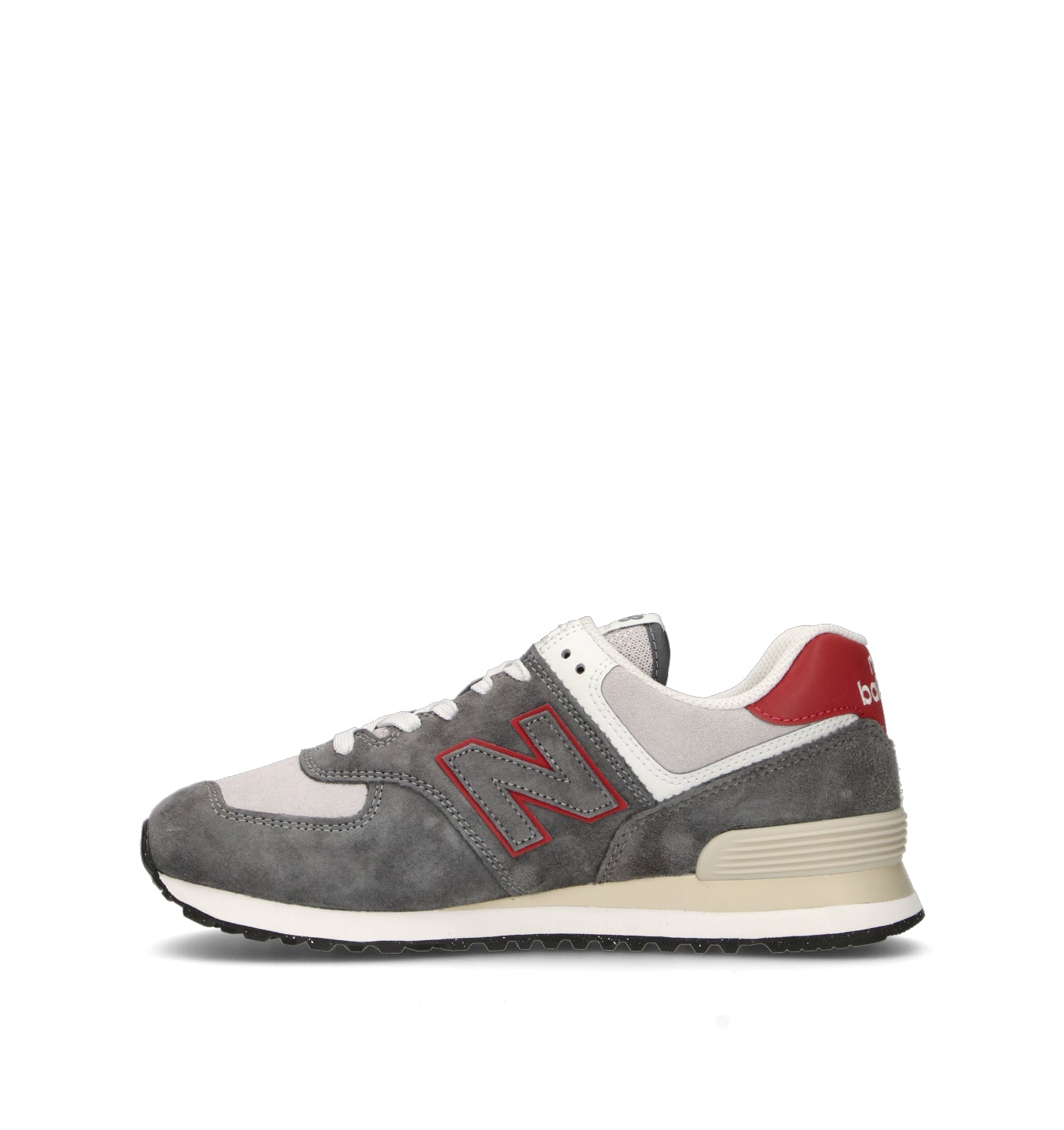 NEW BALANCE 574 Sneaker uomo grigia in suede