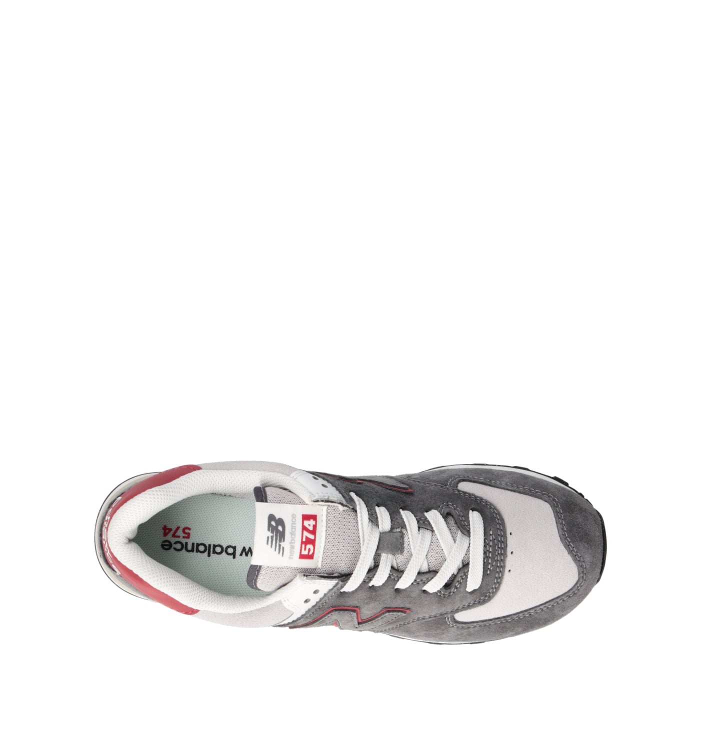 NEW BALANCE 574 Sneaker uomo grigia in suede