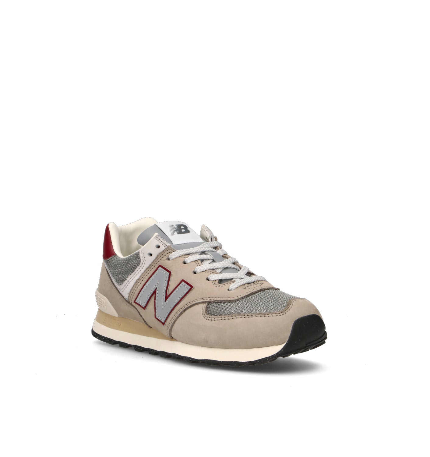 NEW BALANCE 574 Sneaker uomo pietra/burgundy