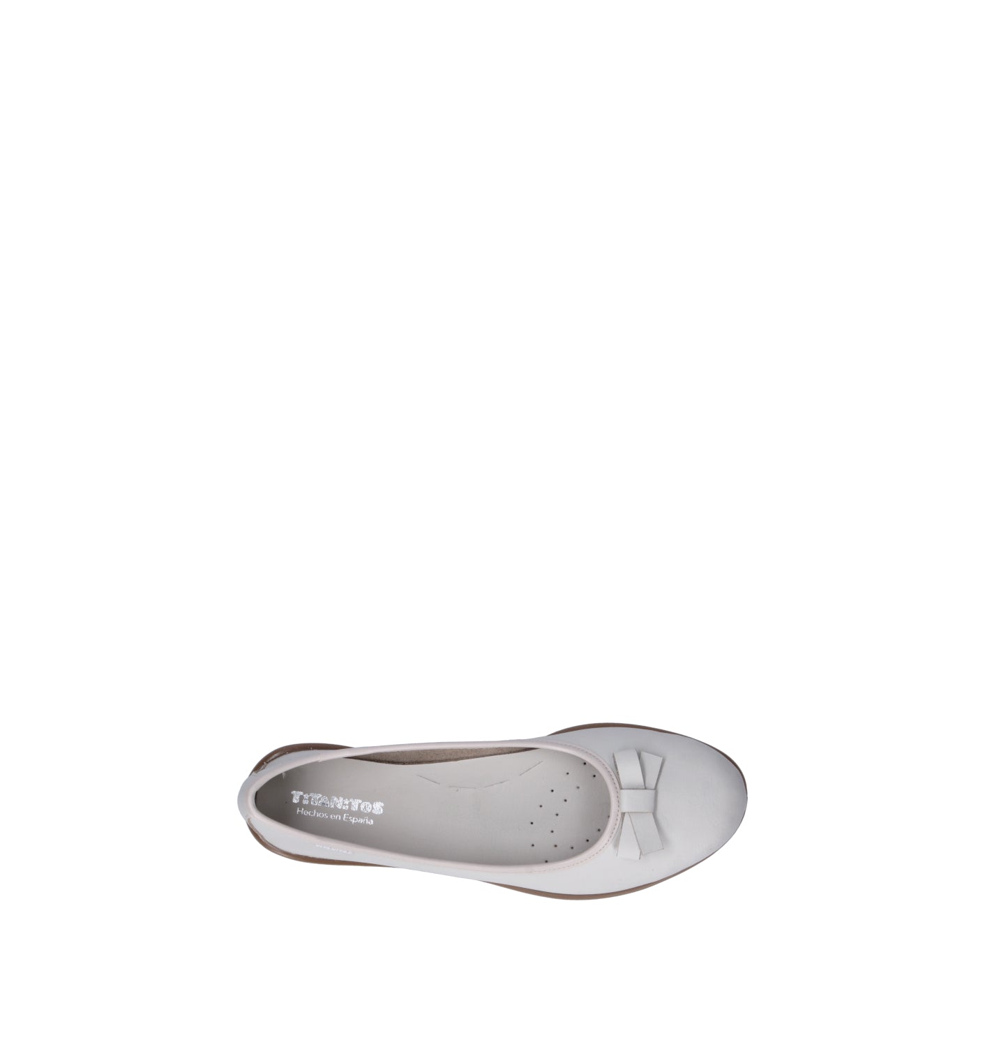 TITANITOS Ballerina bimba bianca in pelle