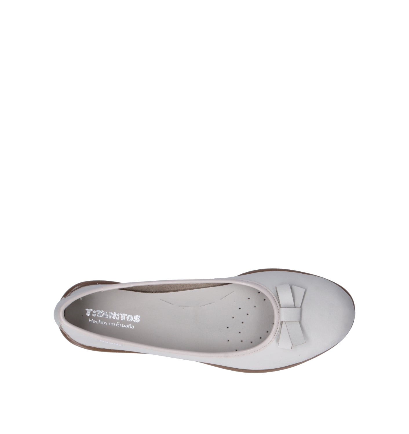 TITANITOS Ballerina ragazza bianca in pelle