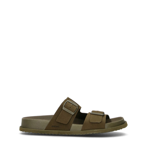 GEOX Ciabatta uomo militare in pelle