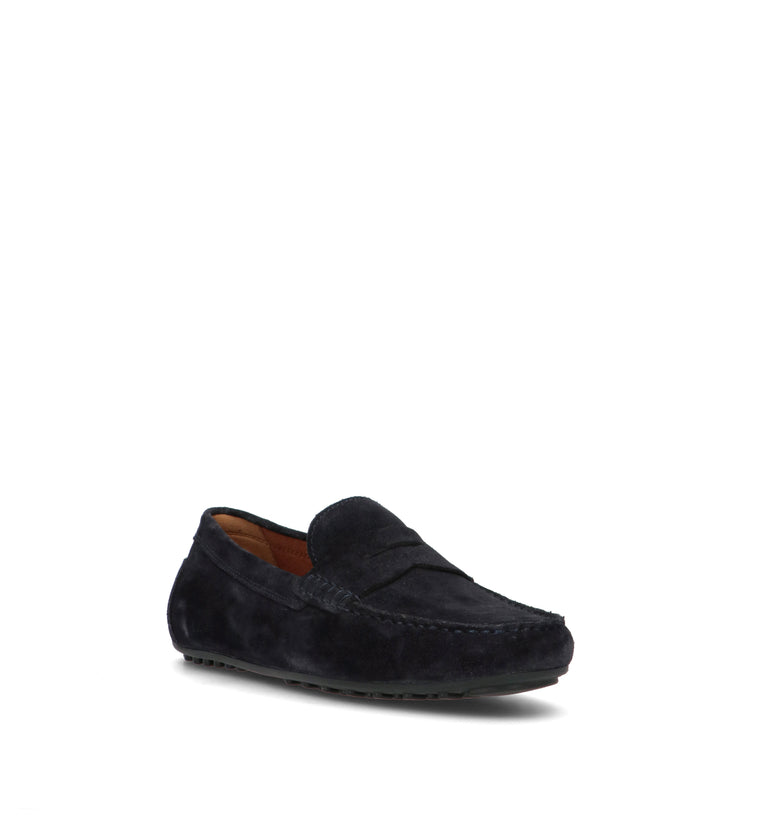 GEOX Mocassino uomo blu in suede