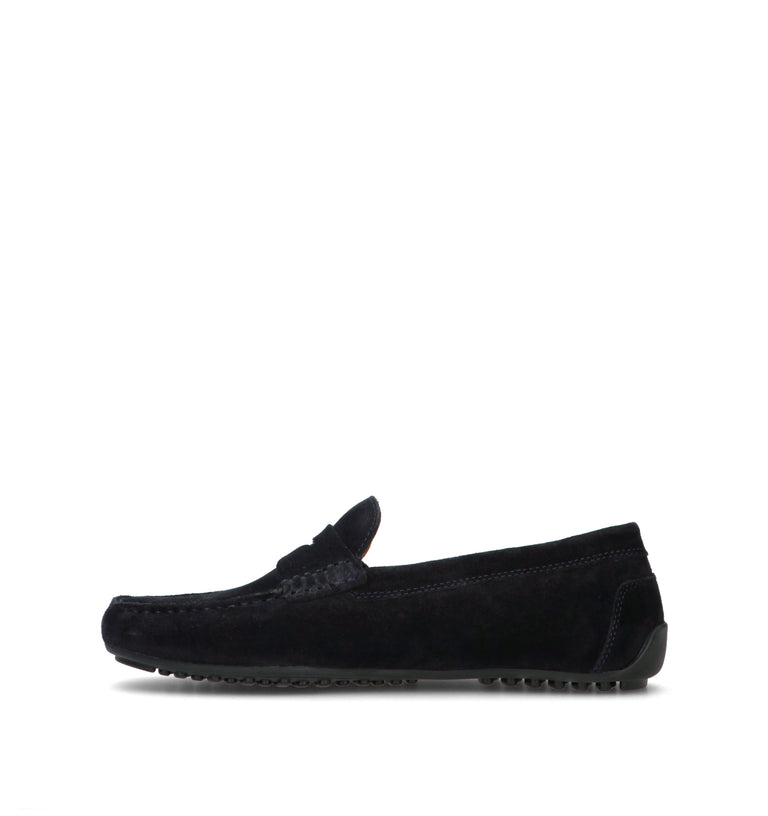 GEOX Mocassino uomo blu in suede