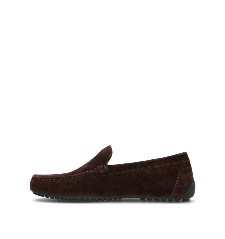 GEOX Mocassino uomo marrone in suede