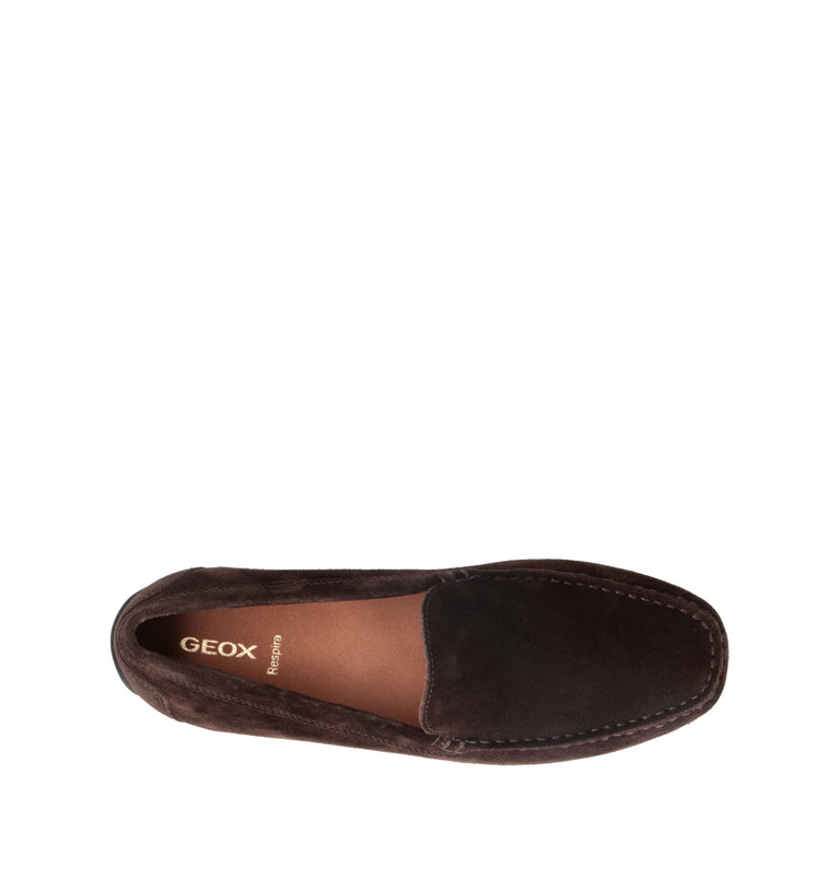 GEOX Mocassino uomo marrone in suede