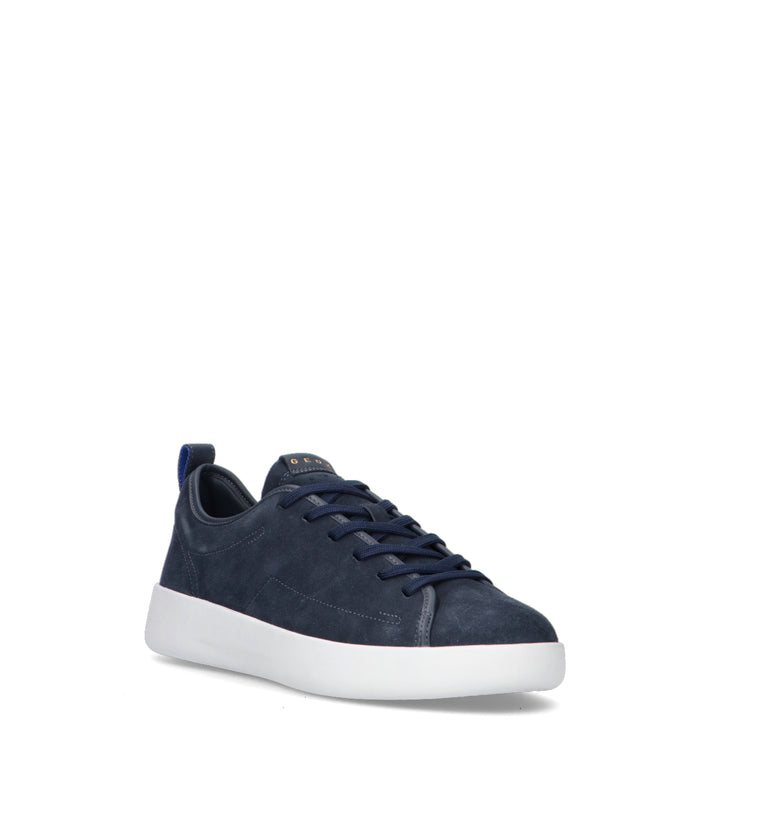 GEOX Sneaker uomo blu in suede