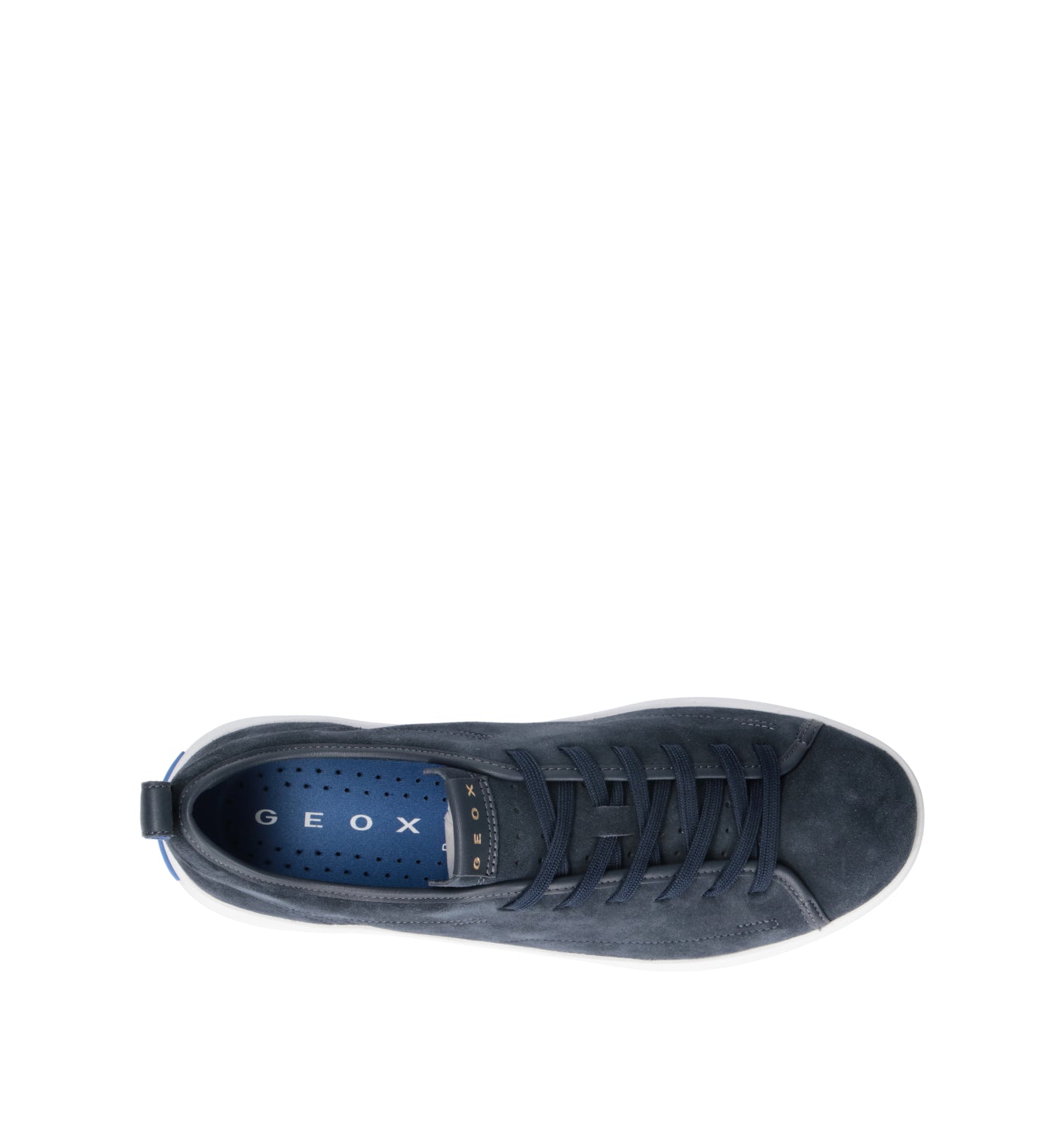 GEOX Sneaker uomo blu in suede