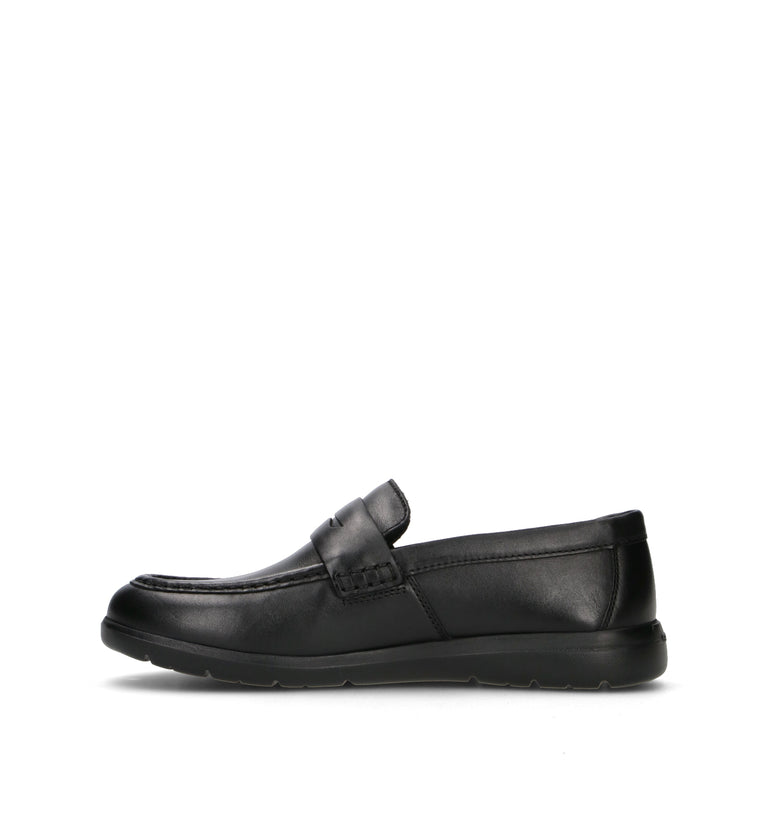 GEOX Mocassino uomo nero in pelle