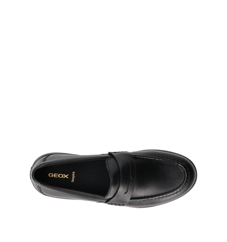 GEOX Mocassino uomo nero in pelle