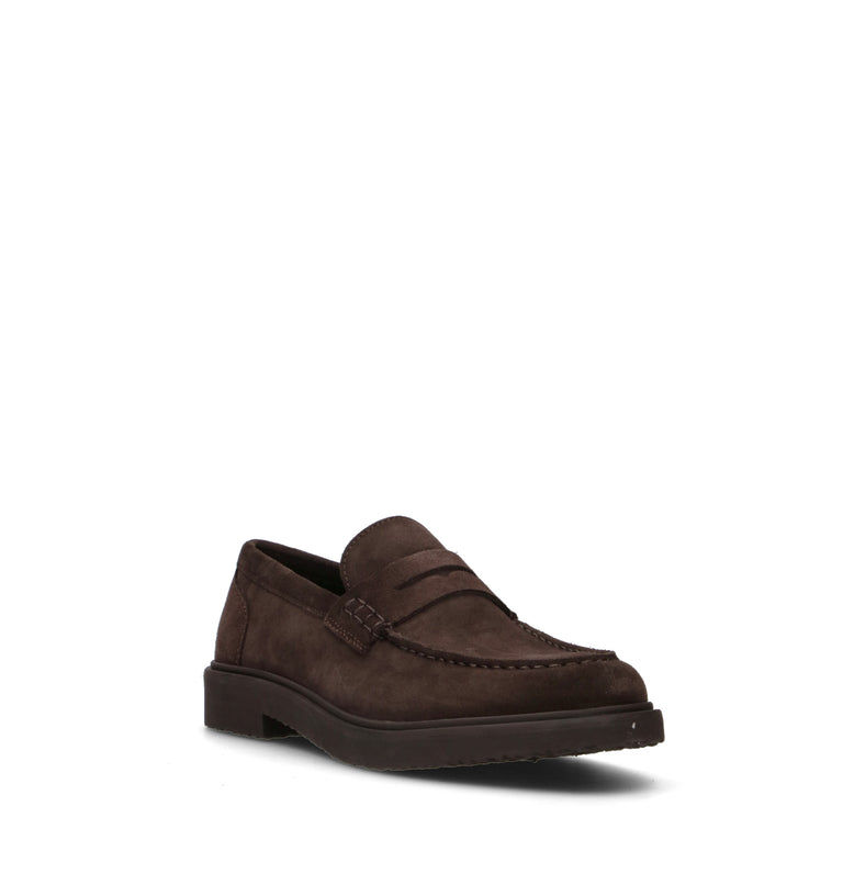 GEOX Mocassino uomo marrone in suede