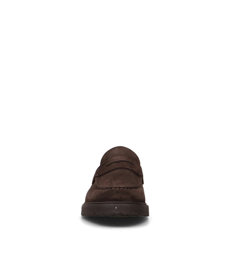 GEOX Mocassino uomo marrone in suede