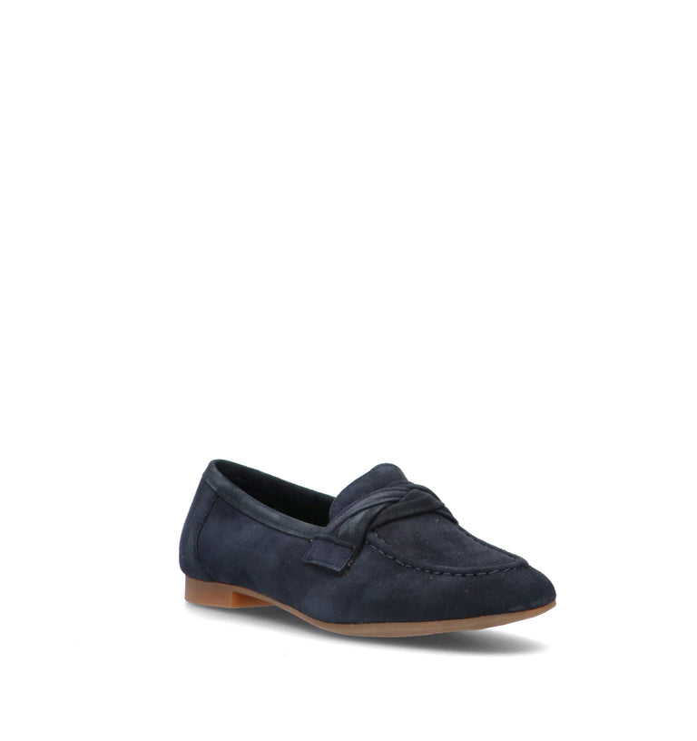 VUEVA Mocassino donna navy in suede