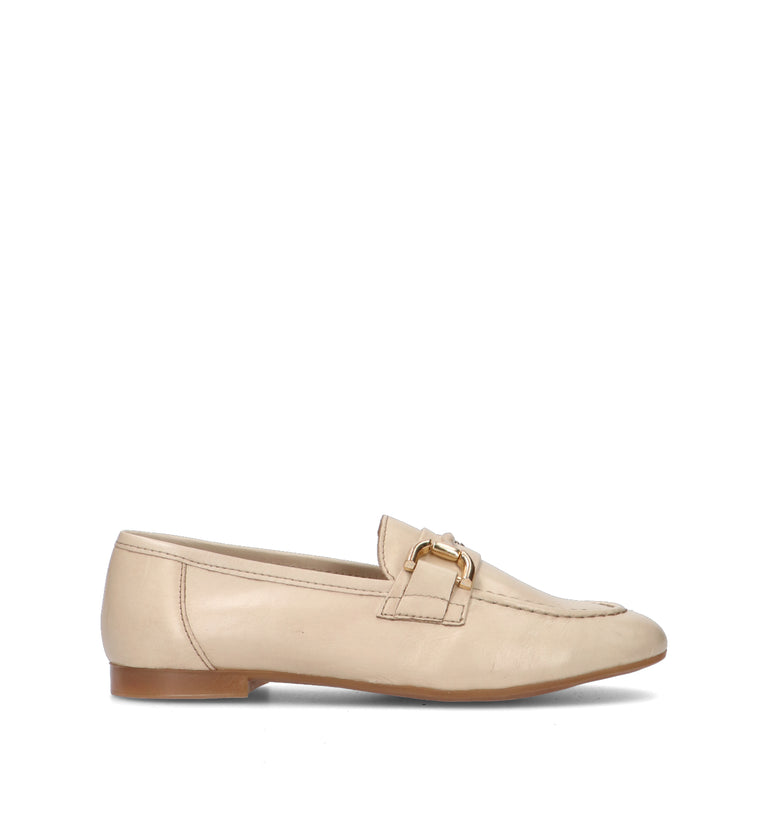 VUEVA Mocassino donna crema in pelle