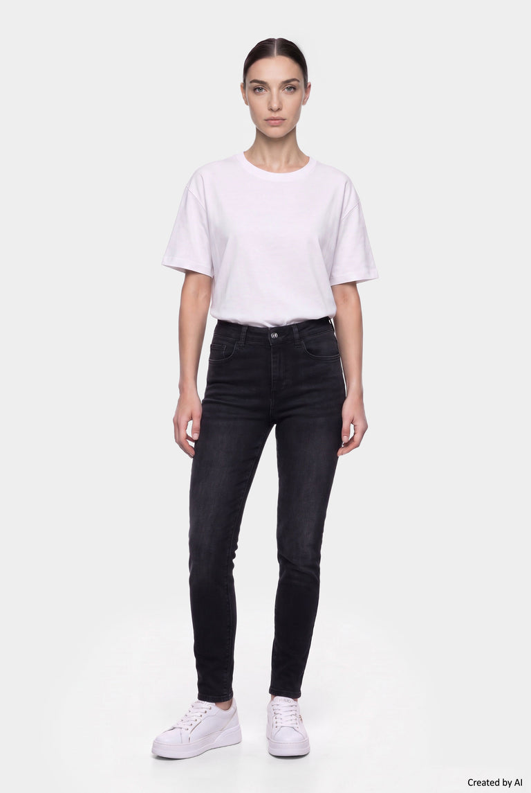 LIU JO Pantalone donna denim nero