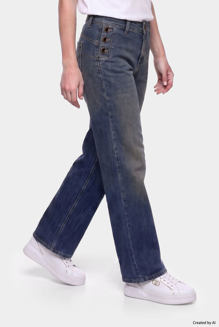 LIU JO Pantalone donna denim blu