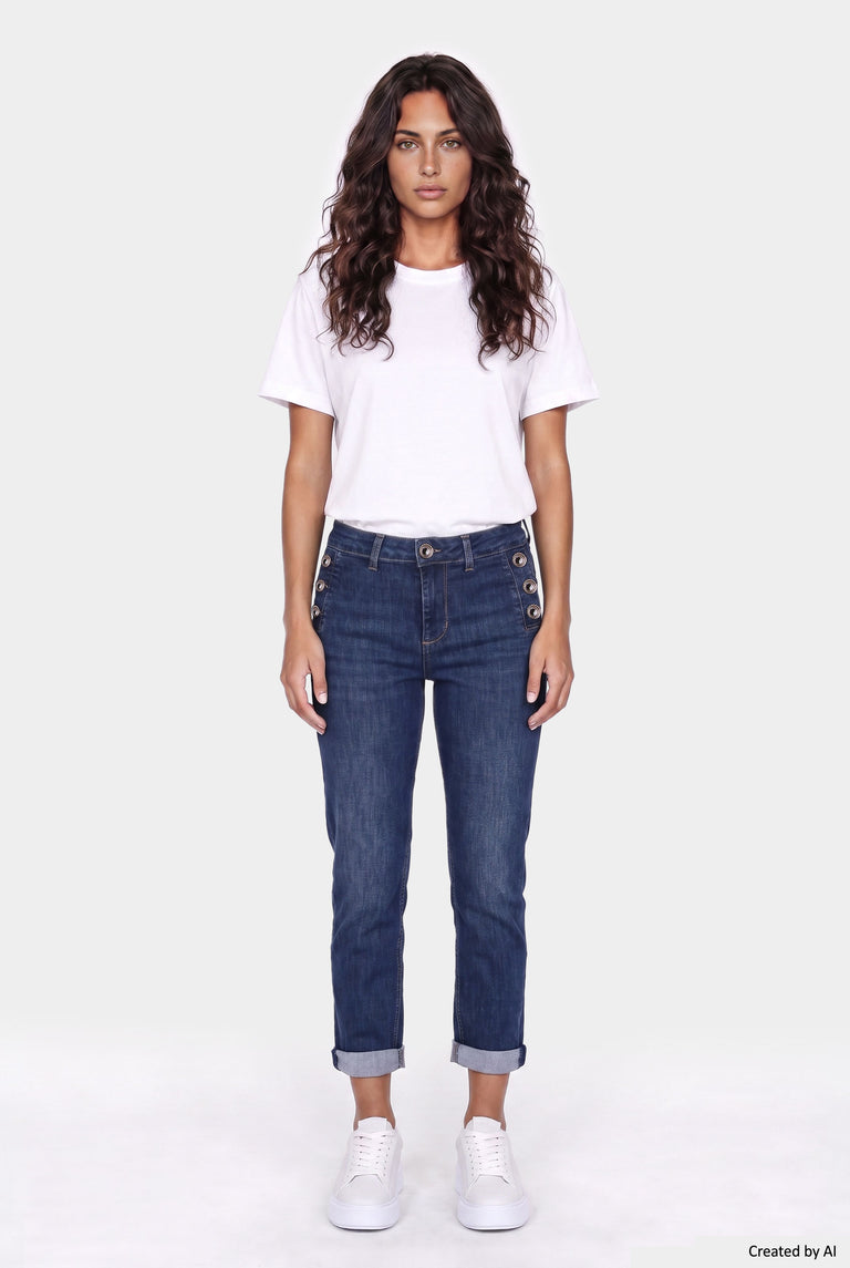 LIU JO Pantalone donna denim blu