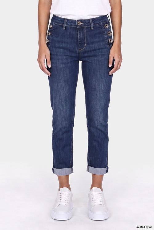 LIU JO Pantalone donna denim blu