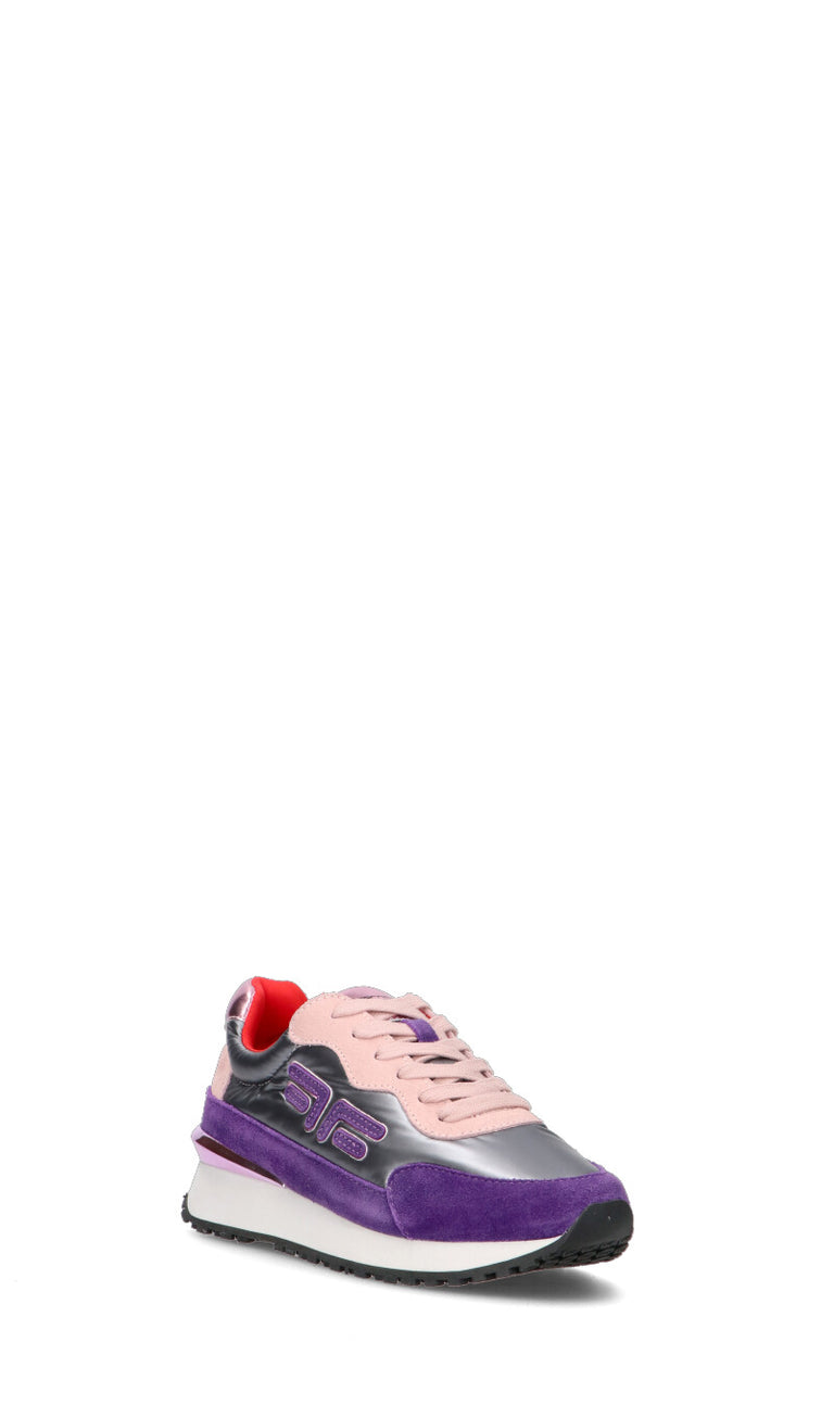 FORNARINA Sneaker donna viola/grigia in pelle