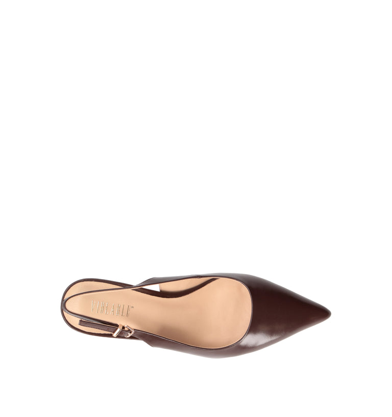 VIOLABLU' Slingback donna marrone in pelle