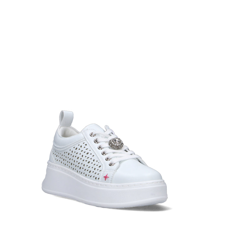 VIOLABLU' Sneaker donna bianca in pelle