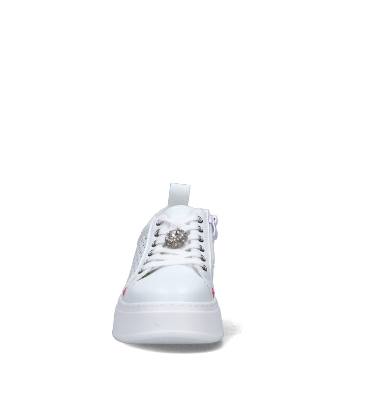 VIOLABLU' Sneaker donna bianca in pelle