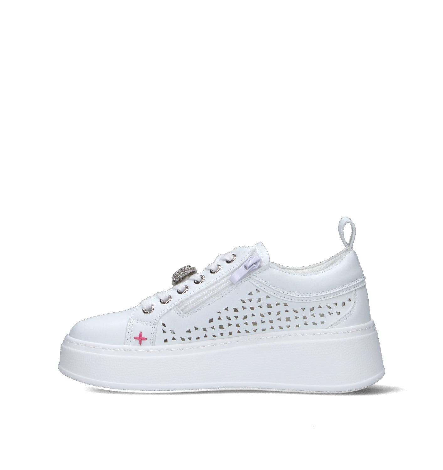 VIOLABLU' Sneaker donna bianca in pelle