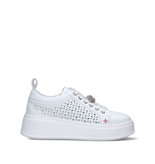 VIOLABLU' Sneaker donna bianca in pelle