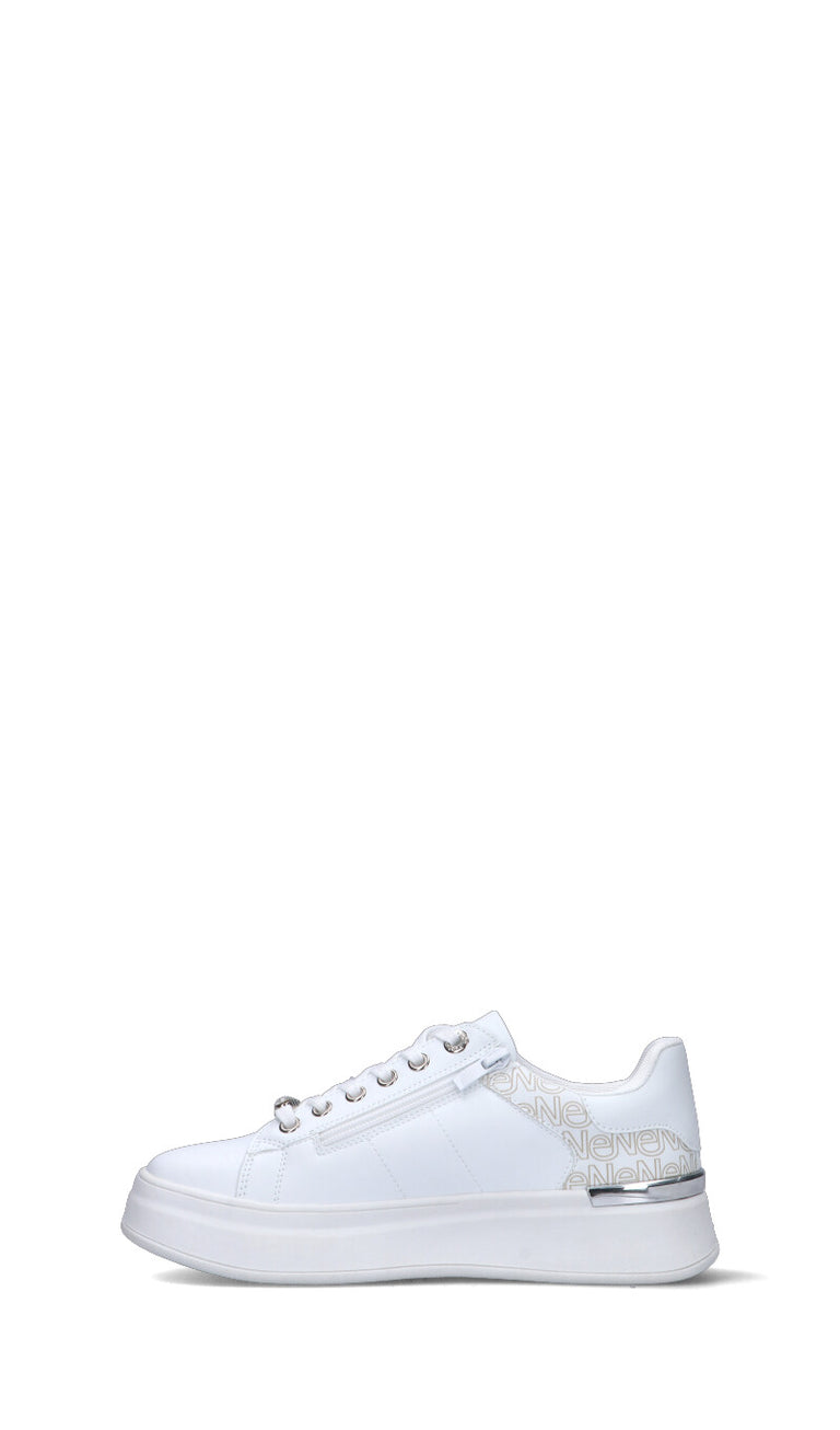 VIOLABLU' Sneaker donna bianca/argento in pelle