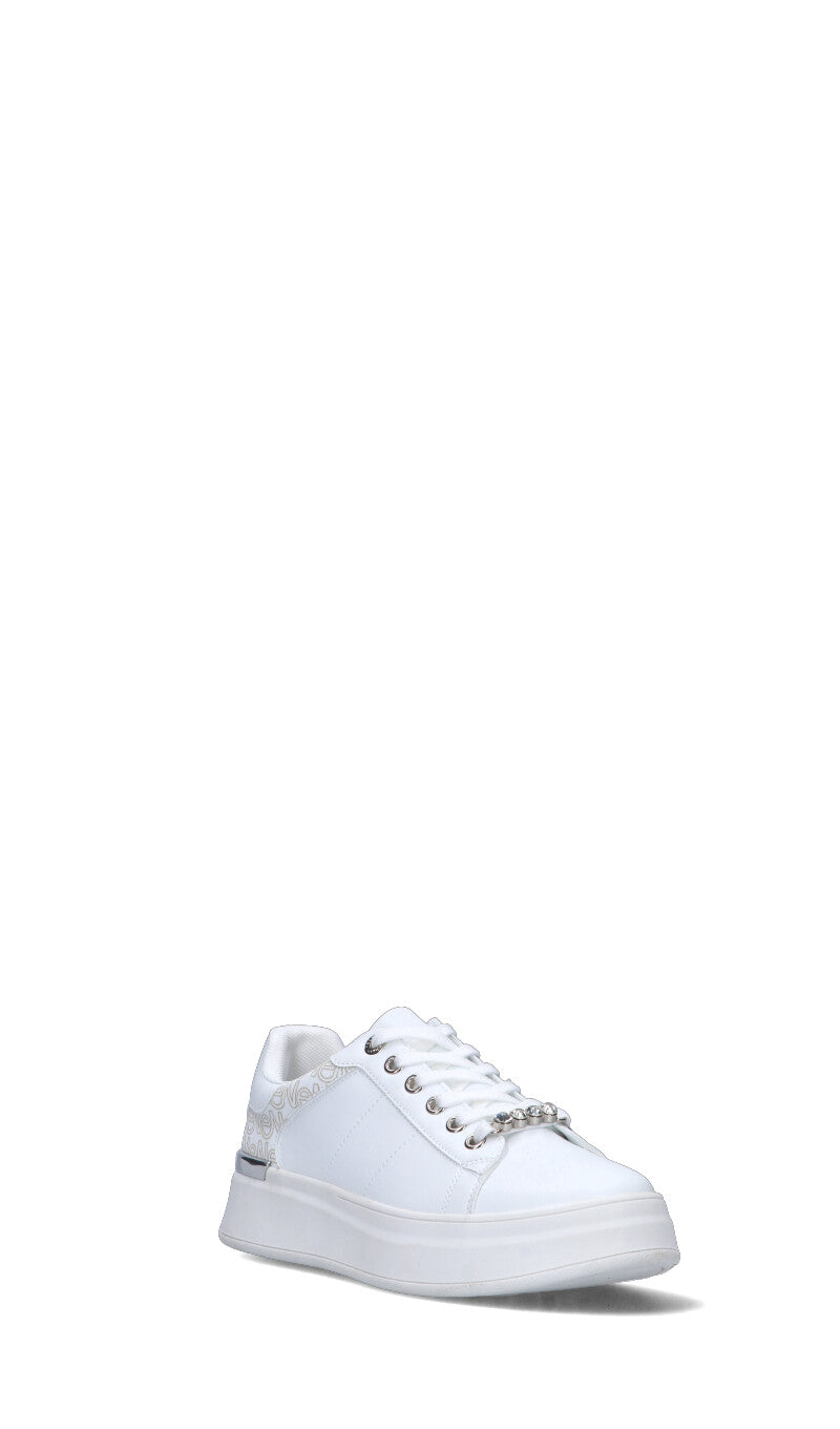 VIOLABLU' Sneaker donna bianca/argento in pelle