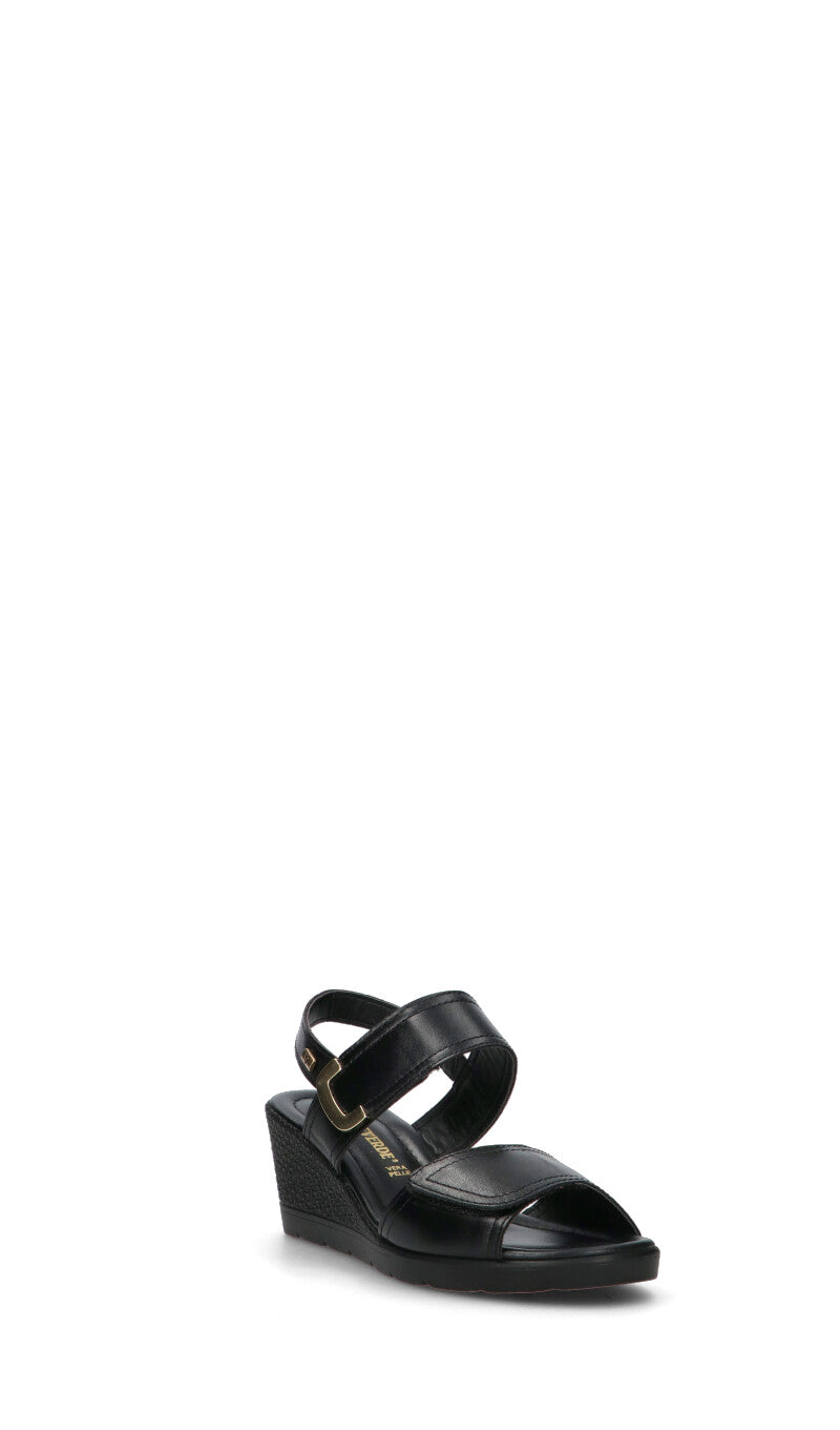VALLEVERDE Scarpa comfort donna nera in pelle