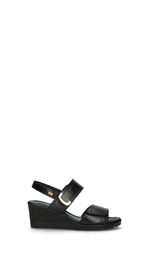 VALLEVERDE Scarpa comfort donna nera in pelle