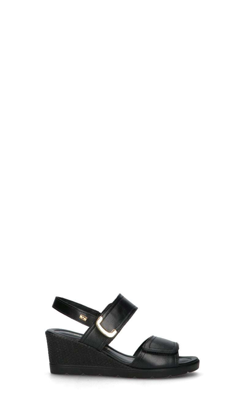VALLEVERDE Scarpa comfort donna nera in pelle