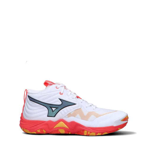 MIZUNO WAVE MOMENTUM ELITE MID Scarpa pallavolo uomo bianca