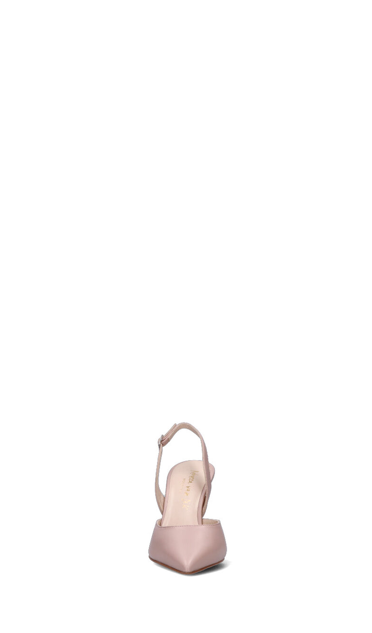 REBECCA VAN DIK Slingback donna rosa in pelle