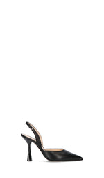 REBECCA VAN DICK Slingback donna nera in pelle