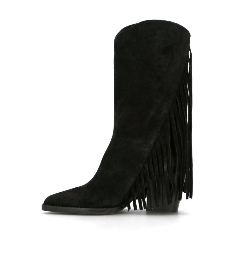 EXE Stivale donna nero in suede