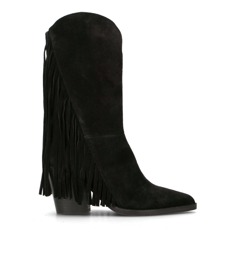 EXE Stivale donna nero in suede