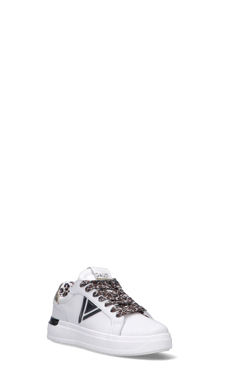 GAUDI' Sneaker donna bianca/nera in pelle