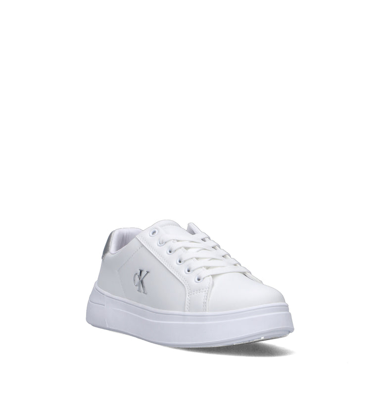 CALVIN KLEIN Sneaker ragazza bianca/argento