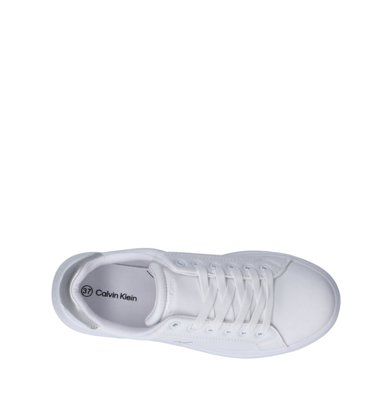 CALVIN KLEIN Sneaker ragazza bianca/argento