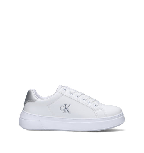 CALVIN KLEIN Sneaker ragazza bianca/argento