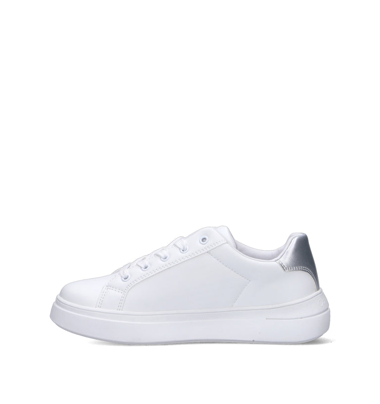 CALVIN KLEIN Sneaker ragazza bianca/argento