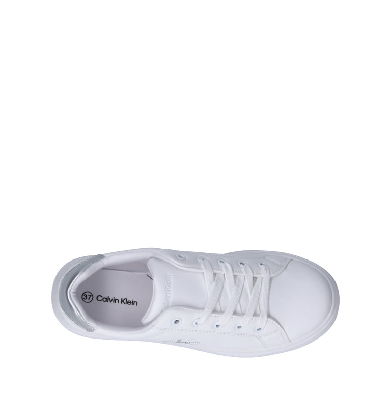 CALVIN KLEIN Sneaker ragazza bianca/argento