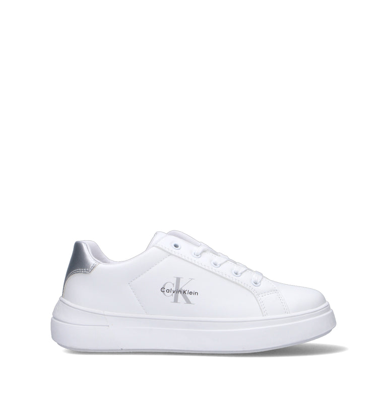 CALVIN KLEIN Sneaker ragazza bianca/argento