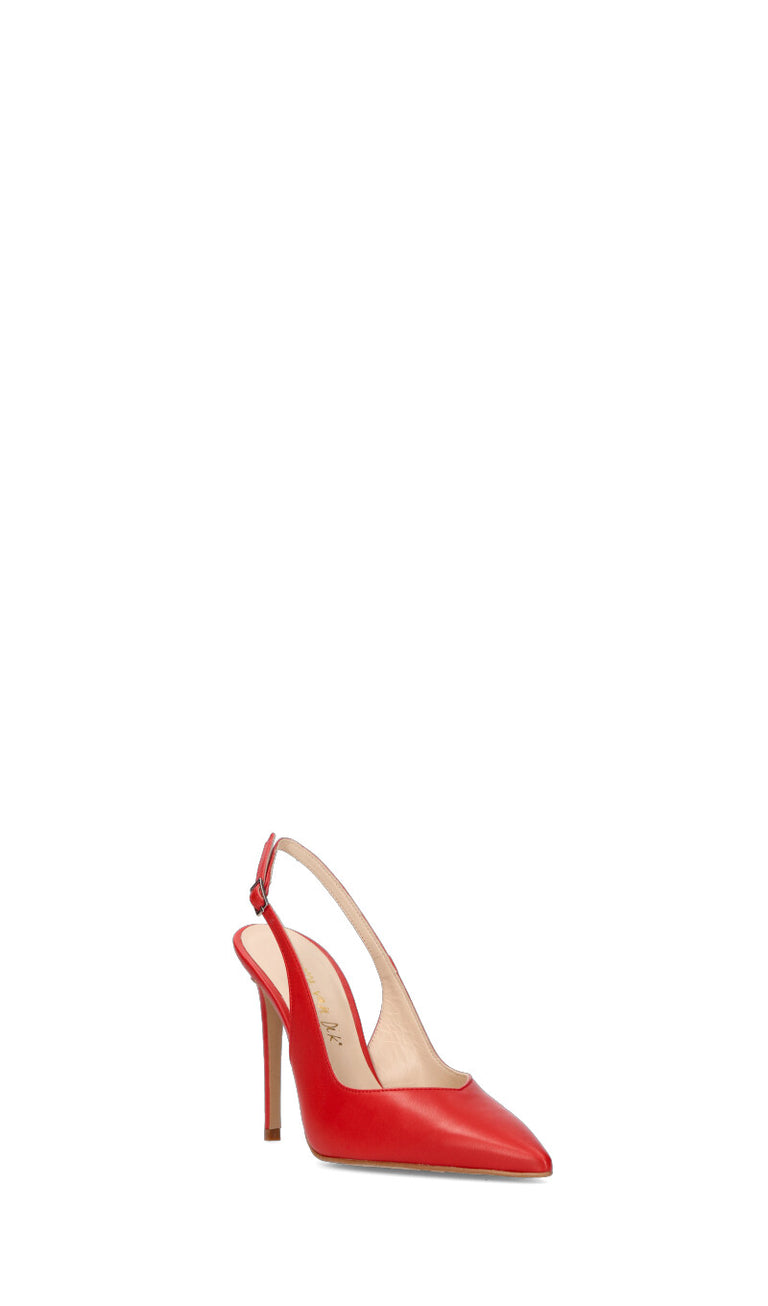 REBECCA VAN DIK Slingback donna rossa in pelle