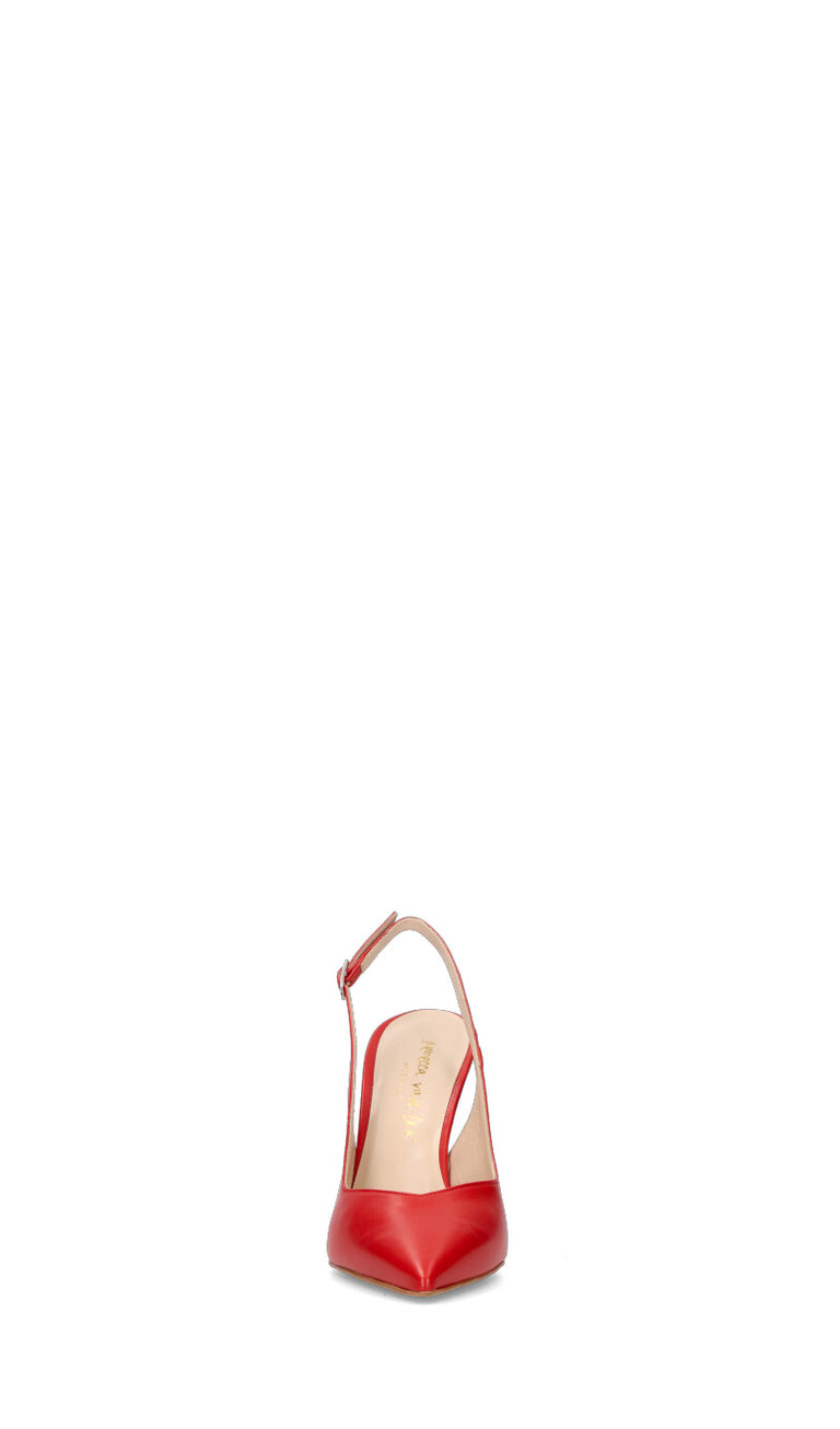 REBECCA VAN DIK Slingback donna rossa in pelle