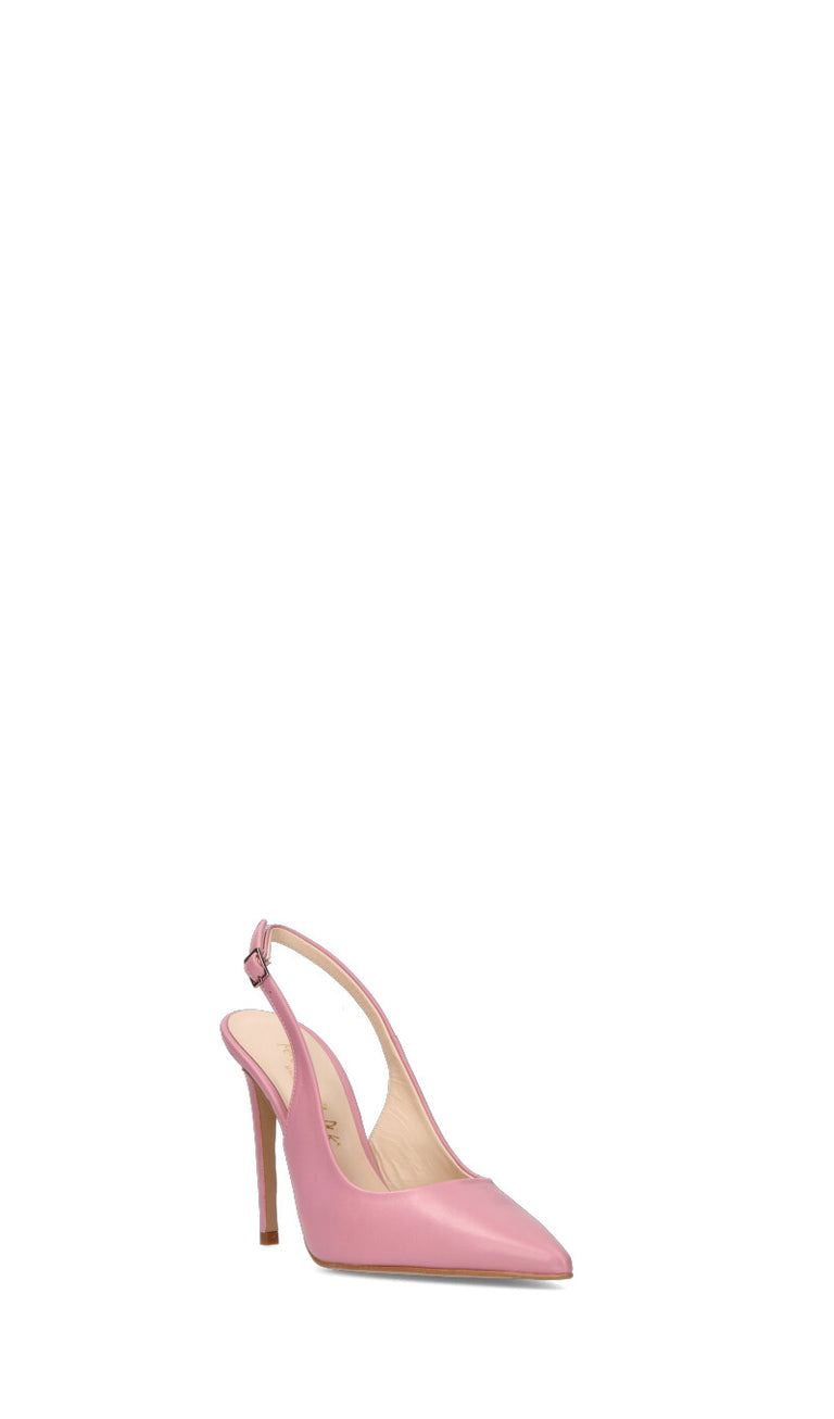 REBECCA VAN DIK Slingback donna rosa in pelle