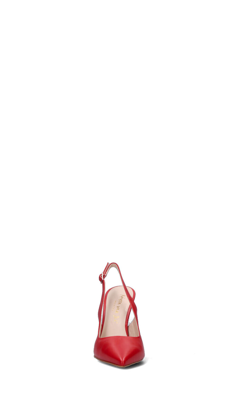 REBECCA VAN DICK Slingback donna rossa in pelle