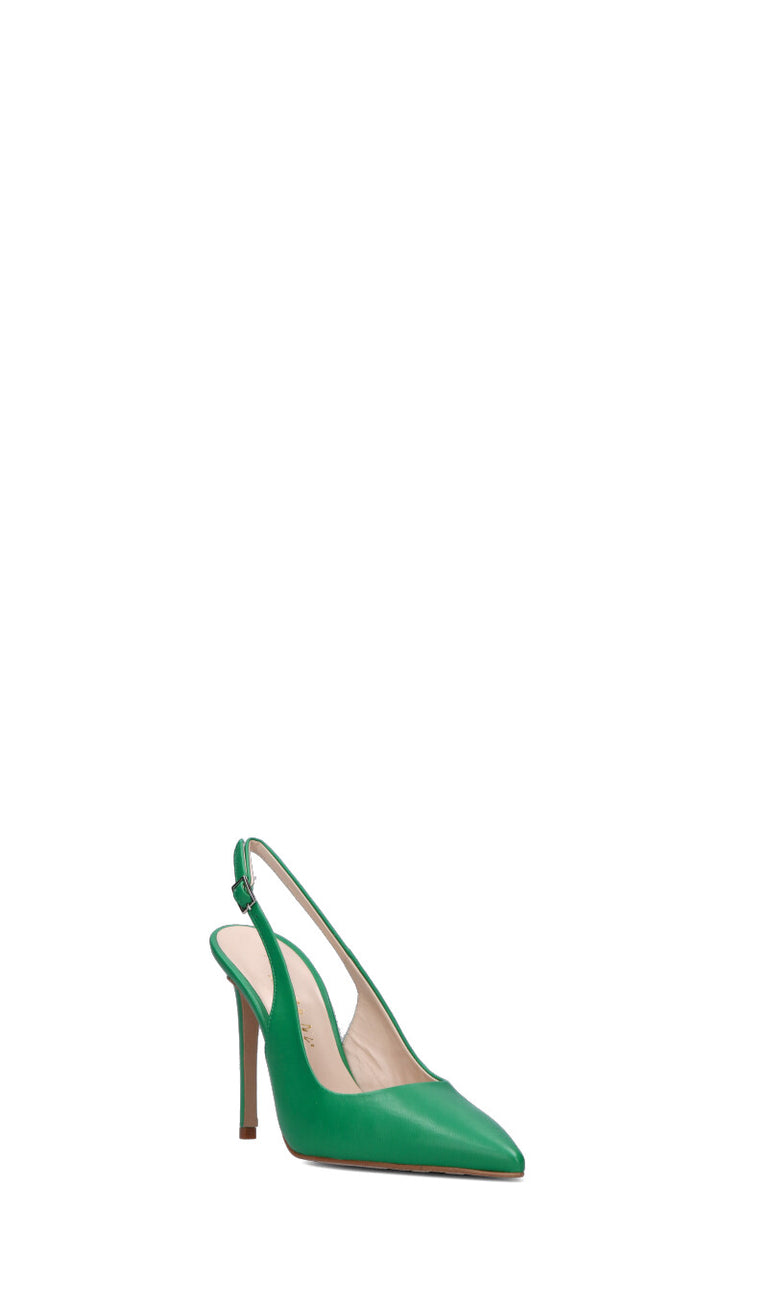 REBECCA VAN DICK Slingback donna verde in pelle